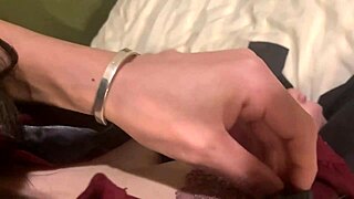 This 18-year-old college girl gets wet from choking during intense bedroom POV sex