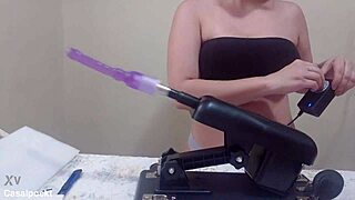 Wow, New Sex Machine Toy Brings Girlfriend To Intense Orgasm!