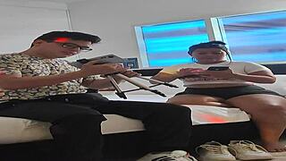 Mature woman cheating on husband with young step-nephew in intimate encounter