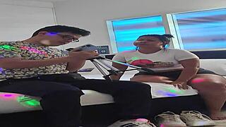 Mature woman cheating on husband with young step-nephew in intimate encounter