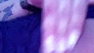 latina touches herself watching porn