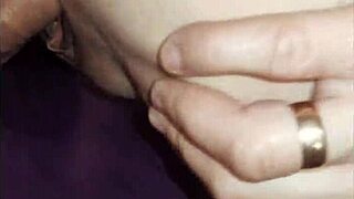 Mature wife's ass in stockings trembles during anal fucking from POV.