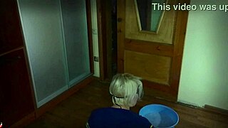 Mrs. Lazinski plays the naive mature maid in stockings