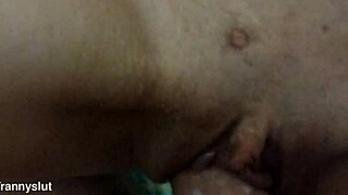 Skinny transsexual whore offers her ass for fucking