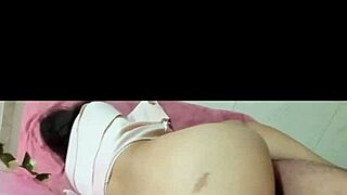 Latina brunette shakes ass while fucking ex on bed