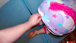 home alone, my young stepsister tried my cock in her ass and pussy