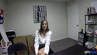 spy pov - harvard grad fucks molly manson teen in cumshot