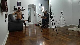 Intriguing Backstage Orgy with Latina Pornstar Fingering and Doggystyle Fucking for Orgasm