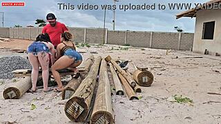 Carpenter Gets Paid with a Bisexual Threesome Surprise from House Owners