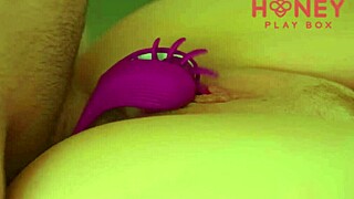 Pussy fucked with cock ring closeup