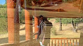 sexy cowgirl rides big black cock pov