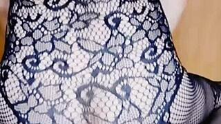 Milf dances striptease with masturbation. Then takes big dick in tight holes.