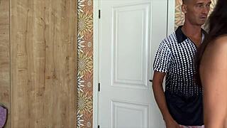 Morning Surprise as Whore Wife Takes Two Cocks in Tight Pussy for Young Cuckold