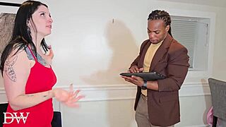 Tattooed Slut Rides Big Black Cock For Creampie