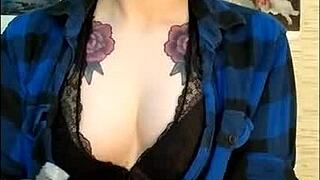 A stunning girl edges her friend's cock in a cute femdom session