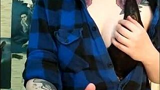 A stunning girl edges her friend's cock in a cute femdom session