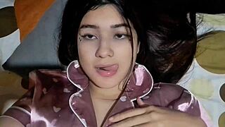 cute student sends masturbation video touching nice tits