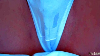 i saw this sexy latin girl flaunt her big ass in a white thong under a blue dress