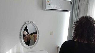 big cock trv fucks me in thong barefoot, busty latina brunette with big ass!