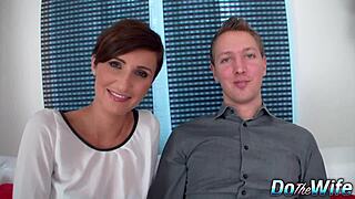 Hotwife Gabrielle Gucci craves BBC cum while cuck husband watches