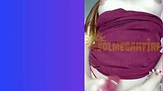 Horny Pregnant Redhead Sol Megan Fire Masturbates with Dildo