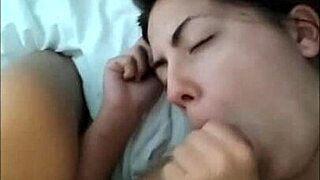 Jesyx in a hotel room for a homemade POV blowjob scene.