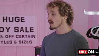 Busty Blonde Seduces Partner with Natural Boobs