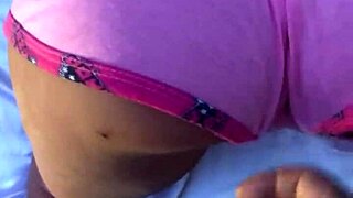 Blonde amateur uses sex toys for anal masturbation in parents' bathroom, acting like a fuck doll.