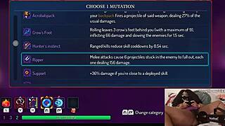 Chubby ebony gamer girl gets fucked with dildo while playing Dead Cells