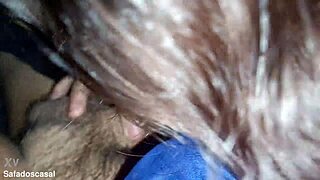 My friend gives blowjob in the car