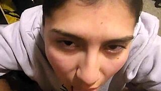 My Girlfriend Gives Quick Blowjob On Cock In Pov