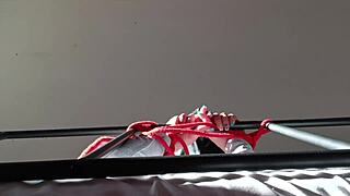 bound and hooded, i'm gagging on cock with spit dripping everywhere!