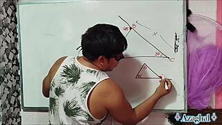 Asian Student Nerd Seduces Teacher in Bedroom Action