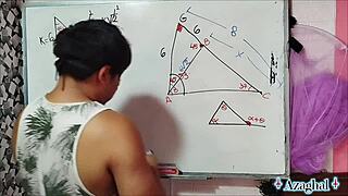 Asian Student Nerd Seduces Teacher in Bedroom Action