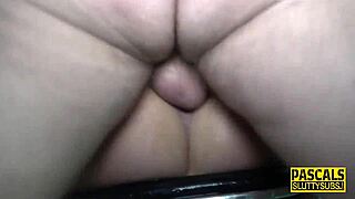 I'm a sub with big tits getting fucked in every hole