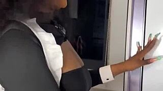 Ebony Maid Caught With Boss