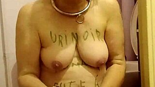 Milf Whore Bound in Public Toilet for Maledom Degradation