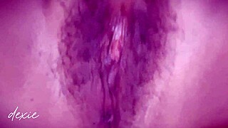 Chubby pornstar with big natural tits gets wet and horny solo in the morning, masturbating intensely