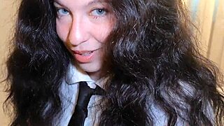 Wanna sneak a quick bang with this curvy school-girl before parents return?