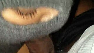 she gives a sloppy blowjob on the balcony with a monster cock