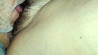 my lover teresa gives me a handjob, i lick her hairy pussy, then i cum on her foot 😏