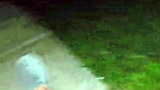 she gives a sloppy blowjob on the balcony with a monster cock