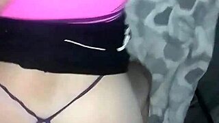 pov solo doggy with blue thong open