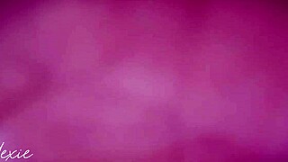 Chubby pornstar with big natural tits gets wet and horny solo in the morning, masturbating intensely