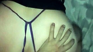 pov solo doggy with blue thong open