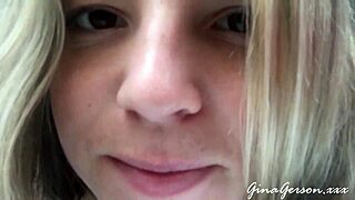 teen blonde masturbates solo at home, skinny amateur exploring her body