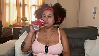 Chubby Girl Drinks Coke, Burps, and Farts Loud