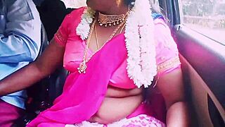 I am cheating with my boyfriend in the car, talking dirty as an indian wife.