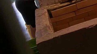 my cousin fucks my ass hard until he cums inside while i wash clothes