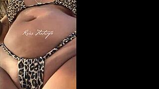 Married Prostitute Brunette Wife Shows Off Her Big Ass and Juicy Pussy at the Beach with Bikini Stuffed in Her Ass